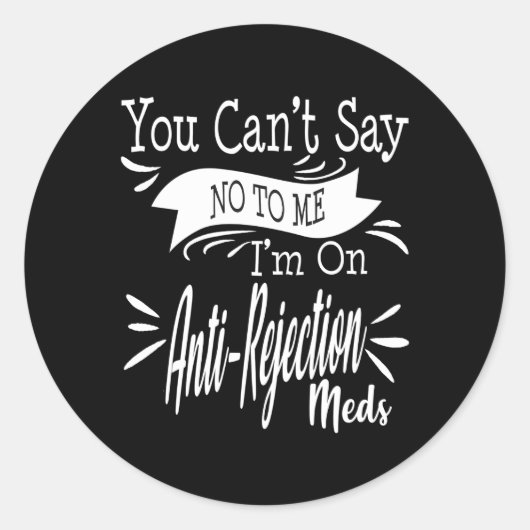 Orgaantransplantatie kan geen neylever long zeggen ronde sticker (Voorkant)