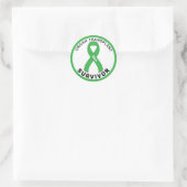 Orgaantransplantatie Lint Wit Ronde Sticker (Tas)