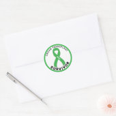 Orgaantransplantatie Lint Wit Ronde Sticker (Envelop)