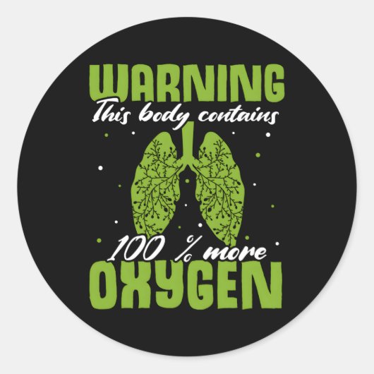 Orgaantransplantatie Longtransplantaat overlevende Ronde Sticker (Voorkant)