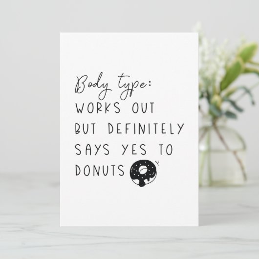 Orgaantype Donuts Bedankkaart (Staand voorkant)