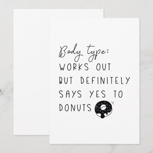 Orgaantype Donuts Bedankkaart (Voorkant / Achterkant)