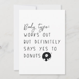 Orgaantype Donuts Bedankkaart
