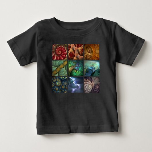 "Orgaenica" Fractal Polyptych Baby Shirt (Voorkant)