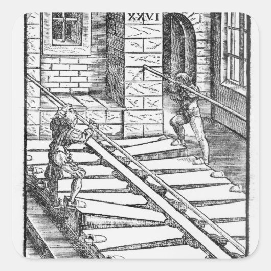 Organ Bellows en Blowers Vierkante Sticker (Voorkant)