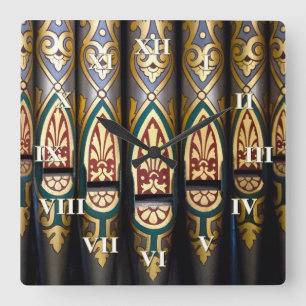 Organ clock - Roman numerals Vierkante Klok