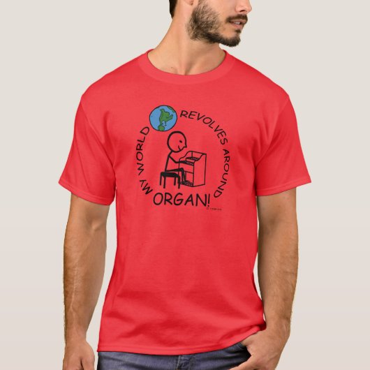 Organ - de wereld revolt rond t-shirt (Voorkant)