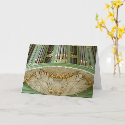 Organ, Deventer, Netherlands greeting card Kaart (Gele Bloem)