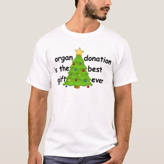 Organ Donation Awareness Christmas Tree Holiday T-shirt (Voorkant)