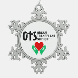 Organ Donation Awareness Snowflake Holiday Tin Sneeuwvlok Ornament