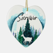 Organ Donation Awareness Survivor Holiday Keramisch Ornament (Rechts)