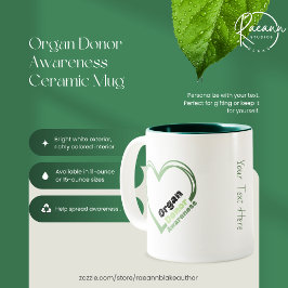 Organ Donor Awareness Ceramic Mug Tweekleurige Koffiemok