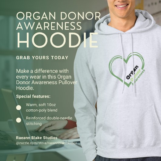 Organ Donor Awareness Pullover Hoodie