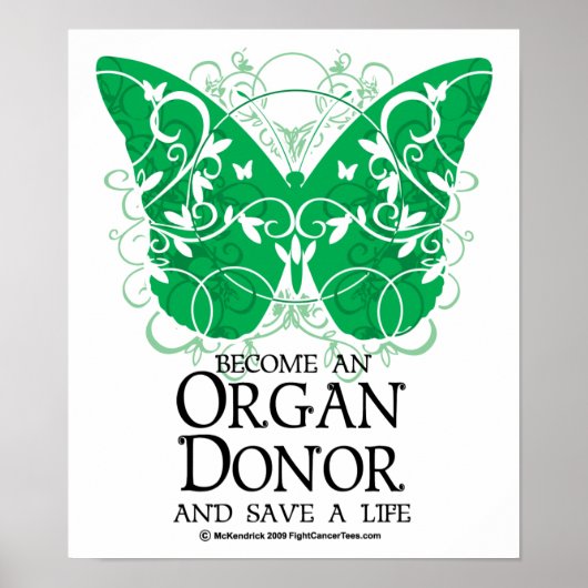 Organ Donor Butterfly Poster (Voorkant)