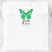 Organ Donor Butterfly Ronde Sticker (Tas)