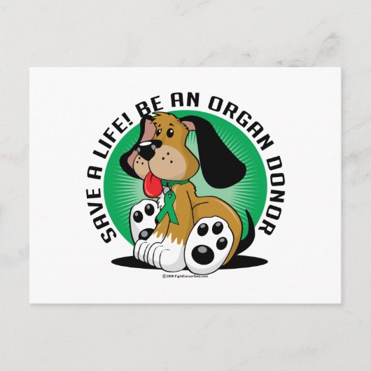 Organ Donor Dog Briefkaart (Voorkant)