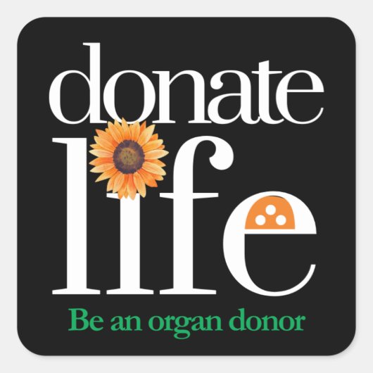 Organ Donor Donate Life Stickers (Voorkant)