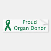 Organ Donor Ribbon Bumpersticker (Voorkant)