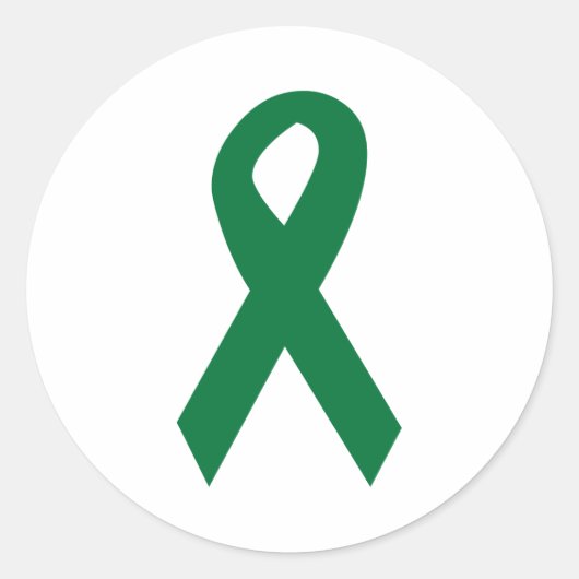 Organ Donor Ribbon Ronde Sticker (Voorkant)