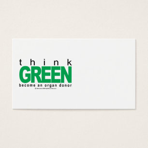 Organ Donor THINK Green Visitekaartjes