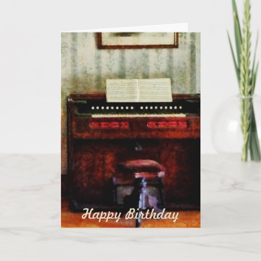 Organ en Swival Stool - Birthday Kaart (Voorkant)