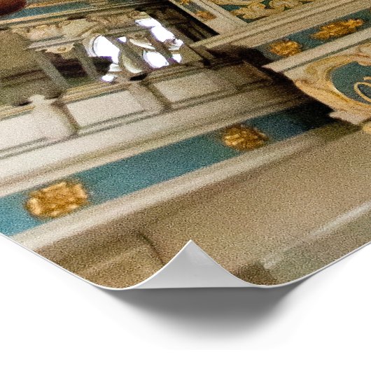 Organ in de Predigerkirche, Erfurt, Duitsland Poster (Hoek)