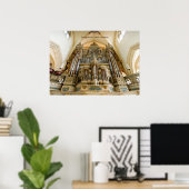 Organ in de Predigerkirche, Erfurt, Duitsland Poster (Thuiskantoor)