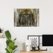 Organ in de Predigerkirche, Erfurt, Duitsland Poster (Thuiskantoor)