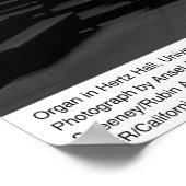 Organ in Hertz Hall, UC Berkeley, 1966 Poster (Hoek)