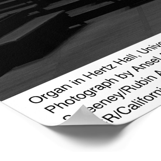 Organ in Hertz Hall, UC Berkeley, 1966 Poster (Hoek)