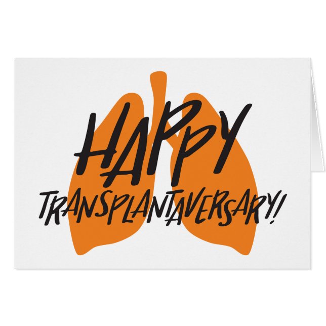 Organ Lungs | Happy Transplanttaherenkaart (Voorkant Horizontaal)