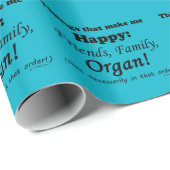 Organ maakt me gelukkig cadeaupapier (Rol Hoek)