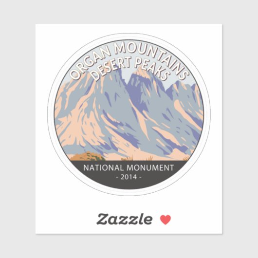 Organ Mountains Desert Peaks National Monument Sticker (Vel)