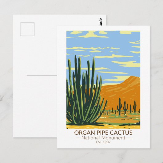 Organ Pipe Cactus National Monument Arizona Briefkaart (Voorkant / Achterkant)