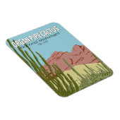 Organ Pipe Cactus National Monument Arizona Retro Magneet (Rechterzijde)