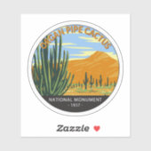 Organ Pipe Cactus National Monument Arizona Sticker (Vel)