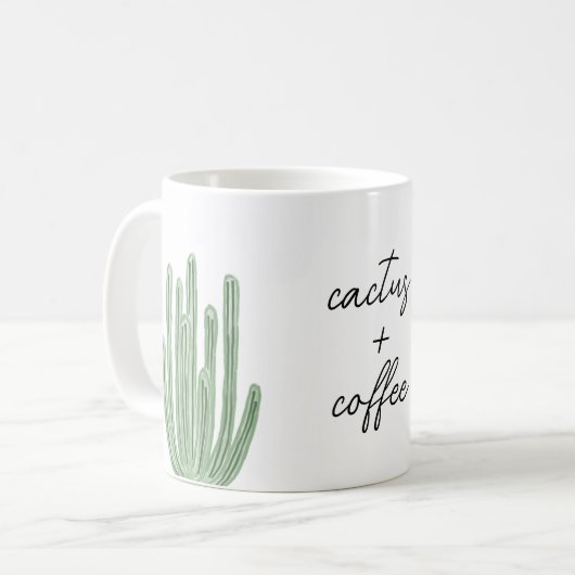 Organ Pipe Cactus Plus Koffie Waterverf Mok (Voorkant links)