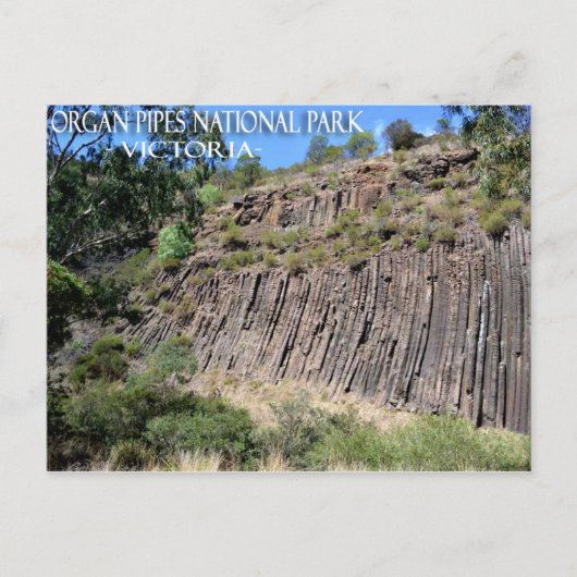 Organ Pipes Park, Victoria, Briefkaart Australië (Voorkant)