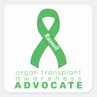 Organ Transplant Advocate White Vierkante Sticker