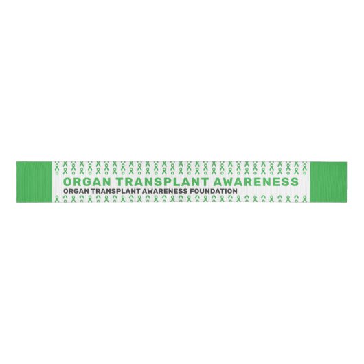 Organ Transplant Awareness Pattern Ribbon Grosgrain Lint (Voorkant)