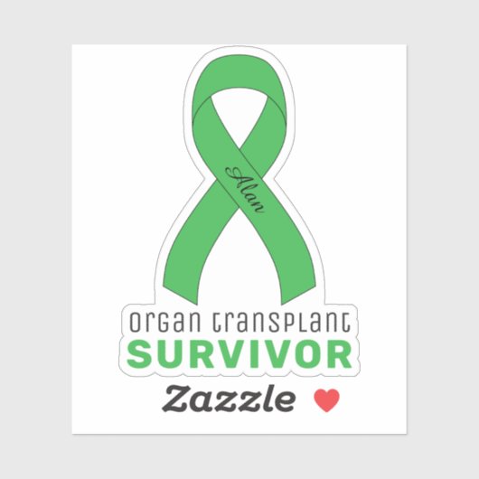 Organ Transplant Survivor Vinyl Sticker (Vel)