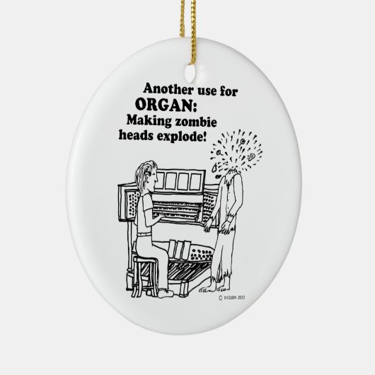 Organ Zombie Explode Keramisch Ornament (Rechts)