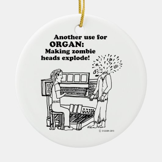 Organ Zombie Explode Keramisch Ornament (Voorkant)
