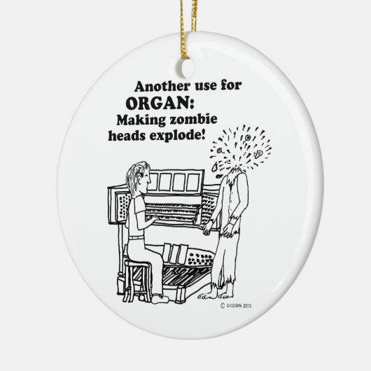 Organ Zombie Explode Keramisch Ornament (Links)