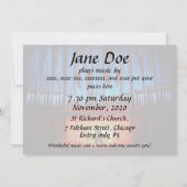 Organconcertuitnodiging - blauw gevellandschap kaart (Achterkant)