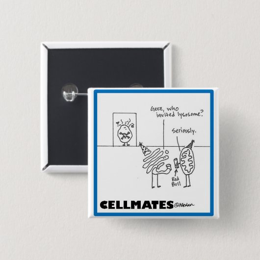 Organelle Vierkante Button 5,1 Cm (Voorkant /achterkant)
