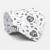 Organellen - Zwart op wit Stropdas (Opgerold)