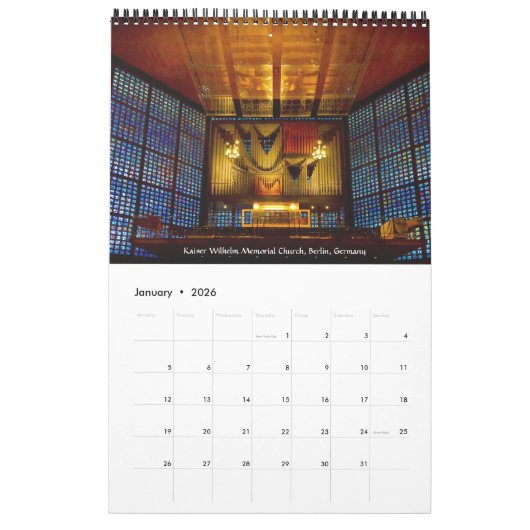 Organen - Groot en klein verticaal kalender (Jan 2026)