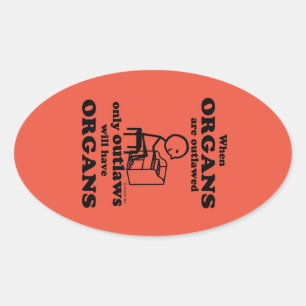 Organen met een verbod op ovaal Sticker