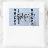 Organen met een verbod op rechthoekige Sticker (Tas)